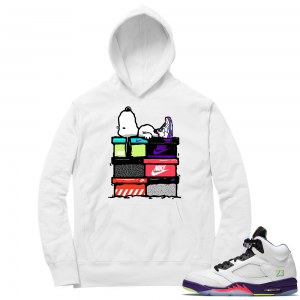 Bel Air 5s Sneaker Hoodie - White - Sneakerhead Snoopy