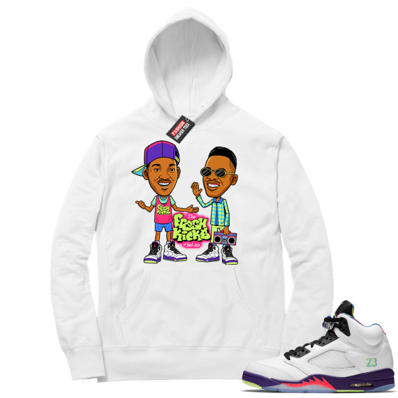 Bel Air 5s Sneaker Hoodie - White - Will and Jazz