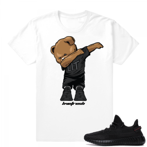 Yeezy Boost 350 V2 Black | Dabbin Bear | White Shirt