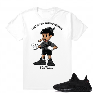 Yeezy Boost 350 V2 Black | Sneakerhead Pinocchio | White Shirt