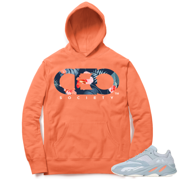 Inertia Yeezy 700 | CEO Floral | Hyper Orange Hoodie