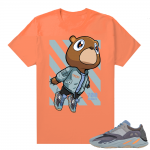 Carbon Blue Yeezy 700 | Bear Boost 700 | Bright Orange shirt