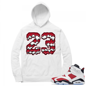 Carmine 6 Hoodie - White 23 Drip