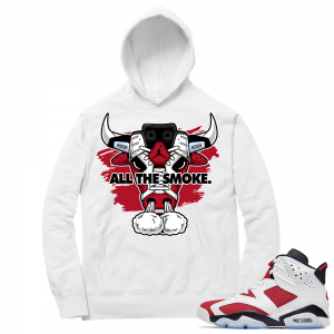 Carmine 6 Hoodie - White All the Smoke