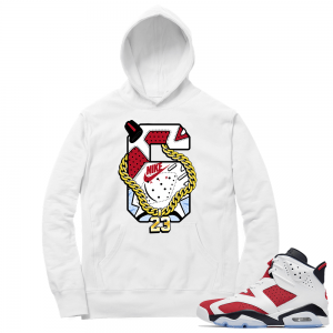 Carmine 6 Hoodie - White Big 6