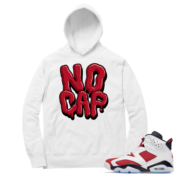 Carmine 6 Hoodie - White No Cap