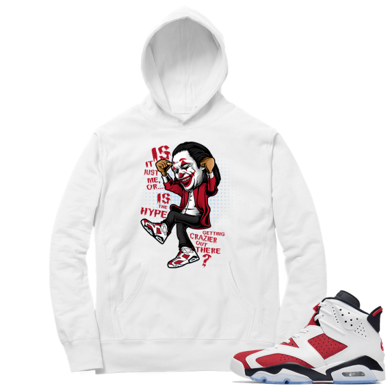 Carmine 6 Hoodie - White Crazy Hype