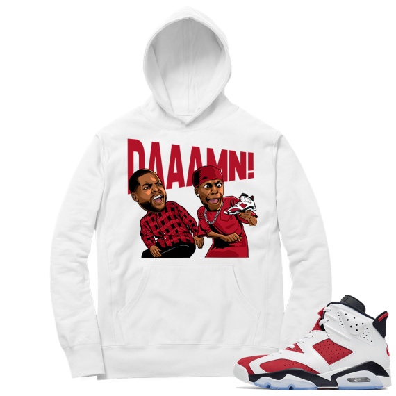 Carmine 6 Hoodie - White DAAAMN