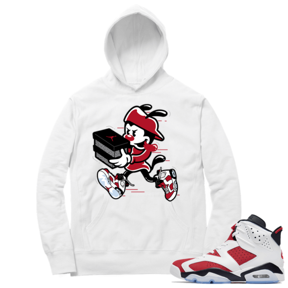 Carmine 6 Hoodie - White Double Up