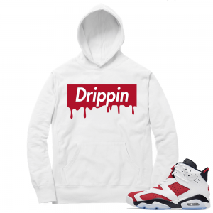 Carmine 6 Hoodie - White Drip Box