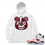 Carmine 6 Hoodie - White Heartbreak Bear