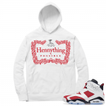 Carmine 6 Hoodie - White Hennything