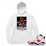 Carmine 6 Hoodie - White MJ in the Carmines