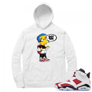 Carmine 6 Hoodie - White Millhouse Got EM