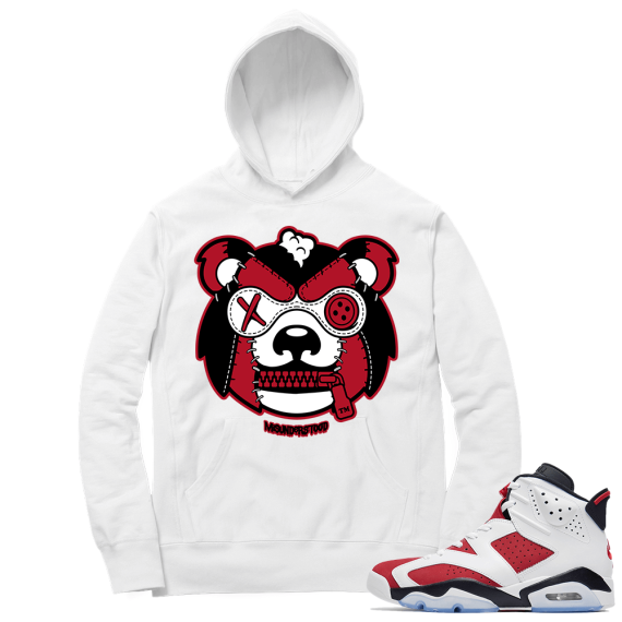 Carmine 6 Hoodie - White  Grizzly