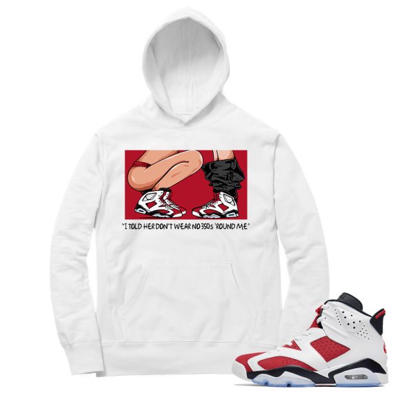 Carmine 6 Hoodie - White No 350s