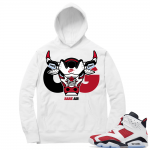 Carmine 6 Hoodie - White OG Rare Air bull