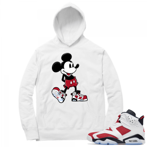 Carmine 6 Hoodie - White Sneakerhead Mickey