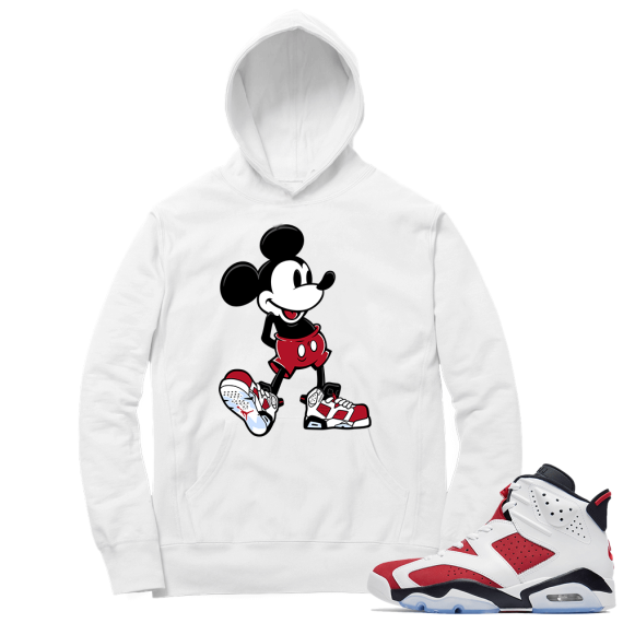 Carmine 6 Hoodie - White Sneakerhead Mickey