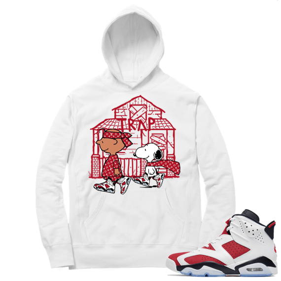 Carmine 6 Hoodie - White Snoopy Traphouse