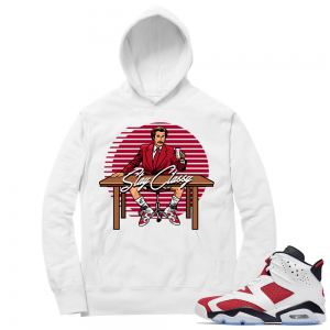 Carmine 6 Hoodie - White Stay Classy