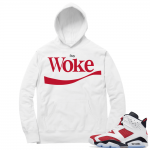 Carmine 6 Hoodie - White Stay Woke