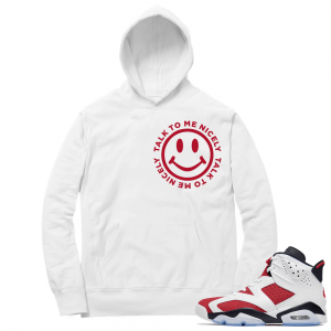 Carmine 6 Hoodie - White Talk to Me Nicely