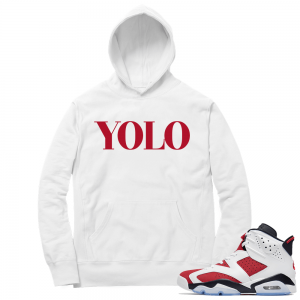 Carmine 6 Hoodie - White YOLO