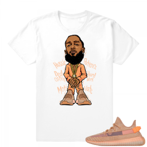 Yeezy 350 Clay | Nipsey Hussle | White shirt