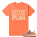 Yeezy 350 Clay | Gods Plan | Hyper Orange Shirt