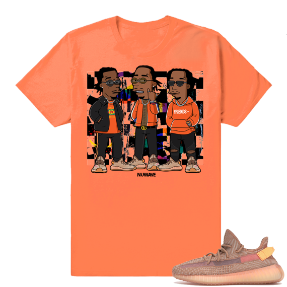 Yeezy 350 Clay | Migos NuWave | Hyper Orange Shirt