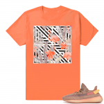 Yeezy 350 Clay | Nuwave Flamingos | Hyper Orange Shirt