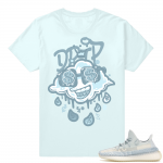 Yeezy Cloud White | Cloud Drip | Light Blue Shirt