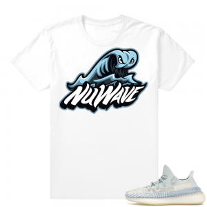 Yeezy Cloud White | Nuwave Monster Wave Logo | White Shirt