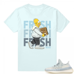 Yeezy Cloud White | Fresh Homer | Light Blue Shirt