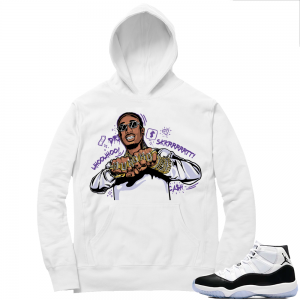 Concord 11 | Huncho Drip | White Hoodie