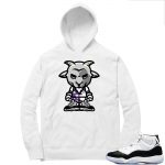 Concord 11 | Rare Air Goat | White Hoodie