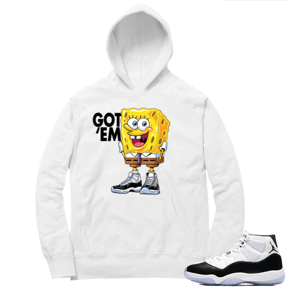 Concord 11 | Got Em Spongebob | White Hoodie