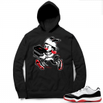 Concord Bred 11 Low Sneaker Hoodie - Black - Double Up