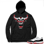 Concord Bred 11 Low Sneaker Hoodie - Black - Rare Air Bull