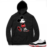 Concord Bred 11 Low Sneaker Hoodie - Black - Sneakerhead Mickey