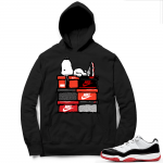 Concord Bred 11 Low Sneaker Hoodie - Black - Snoopy Sneakerhead