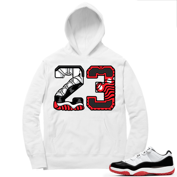 Concord Bred 11 Low Sneaker Hoodie - White - 23