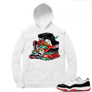 Concord Bred 11 Low Sneaker Hoodie - White - Bred Up