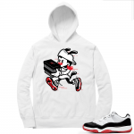 Concord Bred 11 Low Sneaker Hoodie - White - Double Up