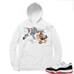 Concord Bred 11 Low Sneaker Hoodie - White - Finesse