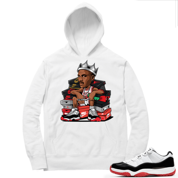 Concord Bred 11 Low Sneaker Hoodie - White - MJ King