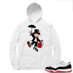 Concord Bred 11 Low Sneaker Hoodie - White - Monopoly Bred