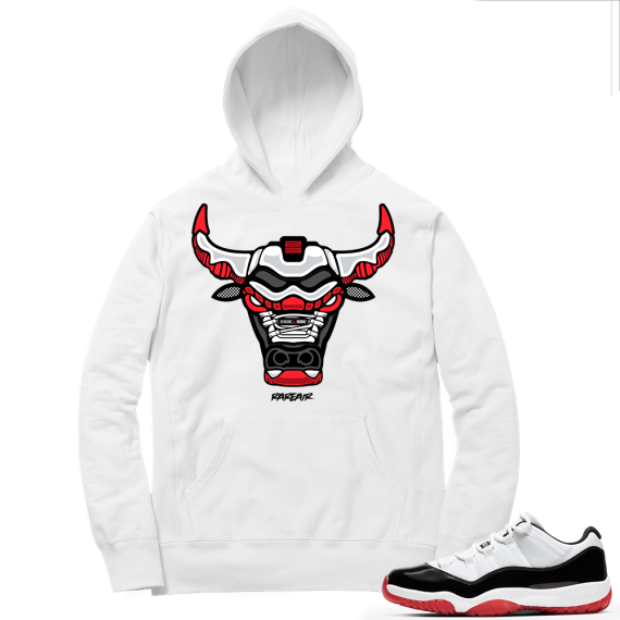 Concord Bred 11 Low Sneaker Hoodie - White - Rare Air Bull