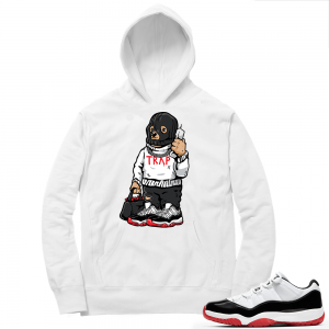 Concord Bred 11 Low Sneaker Hoodie - White - Trap Bear